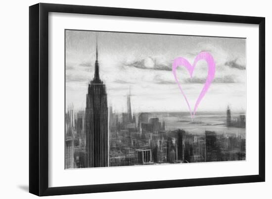 Luv Collection - New York City - NY Skyline-Philippe Hugonnard-Framed Art Print