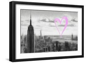 Luv Collection - New York City - NY Skyline-Philippe Hugonnard-Framed Art Print