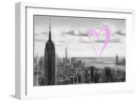 Luv Collection - New York City - NY Skyline-Philippe Hugonnard-Framed Art Print