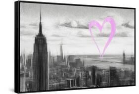 Luv Collection - New York City - NY Skyline-Philippe Hugonnard-Framed Stretched Canvas