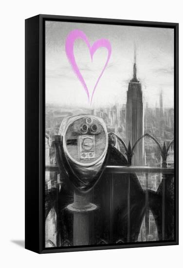 Luv Collection - New York City - Telescope-Philippe Hugonnard-Framed Stretched Canvas