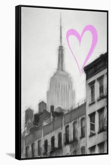 Luv Collection - New York City - The Empire State Building-Philippe Hugonnard-Framed Stretched Canvas