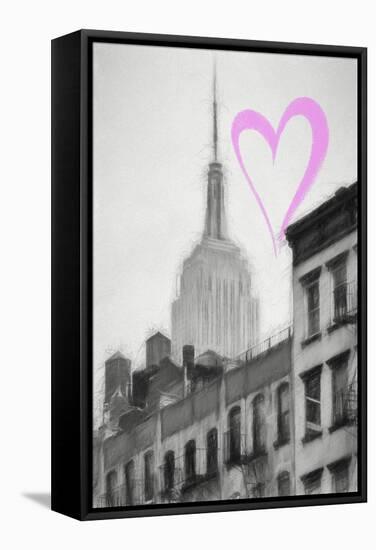 Luv Collection - New York City - The Empire State Building-Philippe Hugonnard-Framed Stretched Canvas