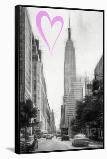 Luv Collection - New York City - The Empire Street-Philippe Hugonnard-Framed Stretched Canvas