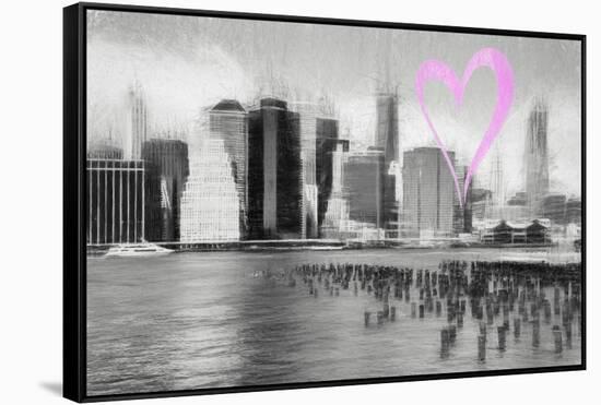 Luv Collection - New York City - The Skyline-Philippe Hugonnard-Framed Stretched Canvas