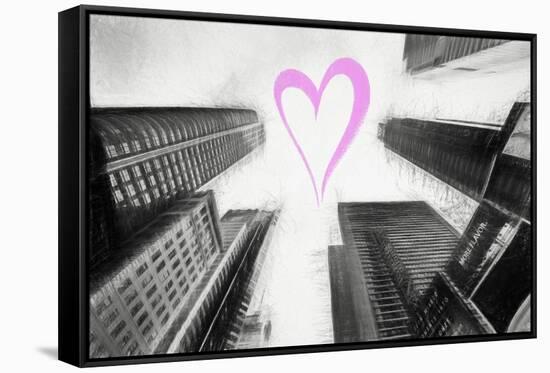 Luv Collection - New York City - Times Square Skyscrapers-Philippe Hugonnard-Framed Stretched Canvas