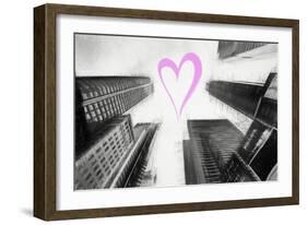 Luv Collection - New York City - Times Square Skyscrapers-Philippe Hugonnard-Framed Art Print