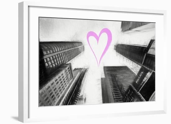 Luv Collection - New York City - Times Square Skyscrapers-Philippe Hugonnard-Framed Art Print