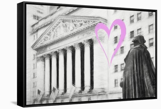 Luv Collection - New York City - Wall Street-Philippe Hugonnard-Framed Stretched Canvas