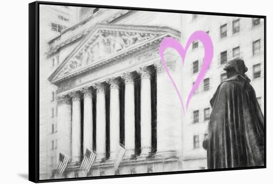 Luv Collection - New York City - Wall Street-Philippe Hugonnard-Framed Stretched Canvas