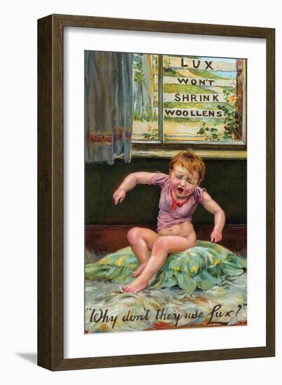 Lux Won't Shrink Woollens: Why Don't They Use Lux-null-Framed Art Print