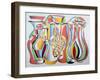 Luxate Vessel Assemblage, Green, Orange-Brian Irving-Framed Giclee Print