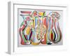 Luxate Vessel Assemblage, Green, Orange-Brian Irving-Framed Giclee Print