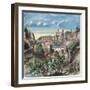 Luxembourg. 19th Century. View of the City. Colored Engraving-null-Framed Giclee Print