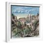 Luxembourg. 19th Century. View of the City. Colored Engraving-null-Framed Giclee Print