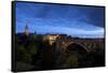 Luxembourg, Capital of Luxembourg, Adolphe Bridge, Place De Metz, Dusk-Chris Seba-Framed Stretched Canvas