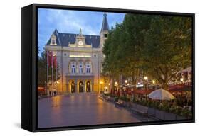 Luxembourg, Capital of Luxembourg, City Palais, Gastronomy, Dusk-Chris Seba-Framed Stretched Canvas