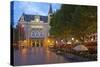 Luxembourg, Capital of Luxembourg, City Palais, Gastronomy, Dusk-Chris Seba-Stretched Canvas