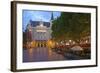 Luxembourg, Capital of Luxembourg, City Palais, Gastronomy, Dusk-Chris Seba-Framed Photographic Print