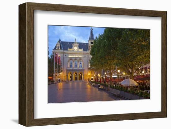 Luxembourg, Capital of Luxembourg, City Palais, Gastronomy, Dusk-Chris Seba-Framed Photographic Print