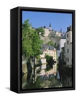 Luxembourg City, Old City and River, Luxembourg-Gavin Hellier-Framed Stretched Canvas