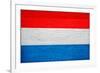 Luxembourg Flag Design with Wood Patterning - Flags of the World Series-Philippe Hugonnard-Framed Art Print