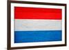 Luxembourg Flag Design with Wood Patterning - Flags of the World Series-Philippe Hugonnard-Framed Art Print