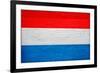 Luxembourg Flag Design with Wood Patterning - Flags of the World Series-Philippe Hugonnard-Framed Art Print