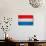 Luxembourg Flag Design with Wood Patterning - Flags of the World Series-Philippe Hugonnard-Art Print displayed on a wall