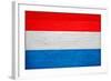 Luxembourg Flag Design with Wood Patterning - Flags of the World Series-Philippe Hugonnard-Framed Art Print