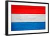 Luxembourg Flag Design with Wood Patterning - Flags of the World Series-Philippe Hugonnard-Framed Art Print