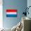 Luxembourg Flag Design with Wood Patterning - Flags of the World Series-Philippe Hugonnard-Mounted Art Print displayed on a wall