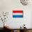 Luxembourg Flag Design with Wood Patterning - Flags of the World Series-Philippe Hugonnard-Mounted Art Print displayed on a wall