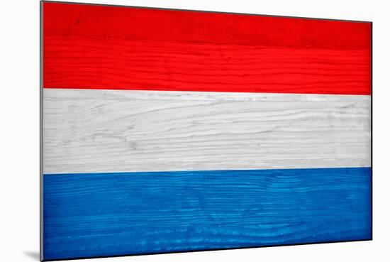 Luxembourg Flag Design with Wood Patterning - Flags of the World Series-Philippe Hugonnard-Mounted Art Print