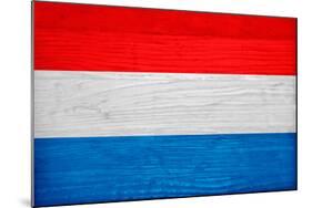 Luxembourg Flag Design with Wood Patterning - Flags of the World Series-Philippe Hugonnard-Mounted Art Print