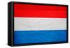 Luxembourg Flag Design with Wood Patterning - Flags of the World Series-Philippe Hugonnard-Framed Stretched Canvas