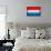 Luxembourg Flag Design with Wood Patterning - Flags of the World Series-Philippe Hugonnard-Framed Stretched Canvas displayed on a wall