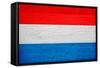 Luxembourg Flag Design with Wood Patterning - Flags of the World Series-Philippe Hugonnard-Framed Stretched Canvas