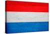 Luxembourg Flag Design with Wood Patterning - Flags of the World Series-Philippe Hugonnard-Stretched Canvas