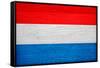 Luxembourg Flag Design with Wood Patterning - Flags of the World Series-Philippe Hugonnard-Framed Stretched Canvas