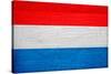 Luxembourg Flag Design with Wood Patterning - Flags of the World Series-Philippe Hugonnard-Stretched Canvas