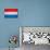 Luxembourg Flag Design with Wood Patterning - Flags of the World Series-Philippe Hugonnard-Art Print displayed on a wall