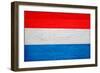 Luxembourg Flag Design with Wood Patterning - Flags of the World Series-Philippe Hugonnard-Framed Art Print