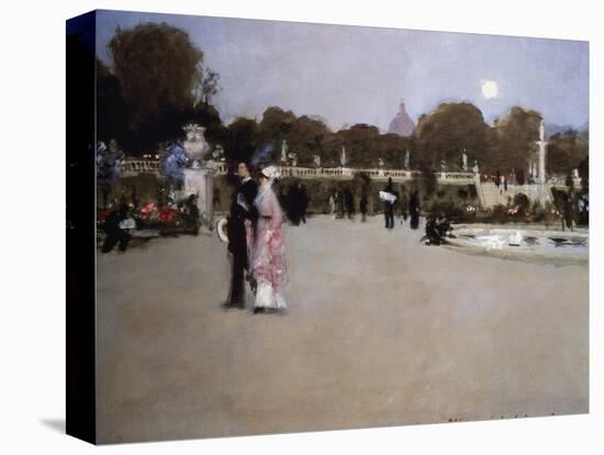Luxembourg Gardens at Twilight-John Singer Sargent-Stretched Canvas