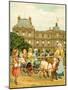 Luxembourg Gardens, children's goat ride-Thomas Crane-Mounted Giclee Print