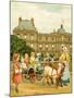 Luxembourg Gardens, children's goat ride-Thomas Crane-Mounted Giclee Print