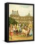Luxembourg Gardens, children's goat ride-Thomas Crane-Framed Stretched Canvas