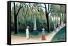 Luxembourg Gardens - Monument to Chopin-Henri Rousseau-Framed Stretched Canvas