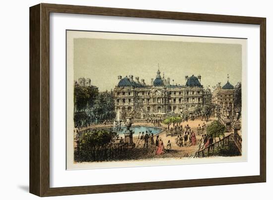 Luxembourg Gardens, Paris 1874-null-Framed Art Print