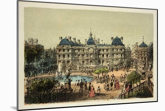 Luxembourg Gardens, Paris 1874-null-Mounted Art Print